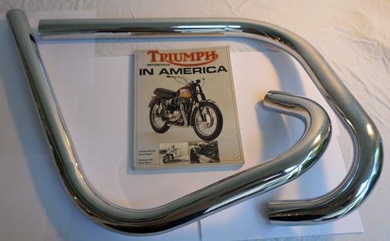 stoops open TT pipes Triumph T120